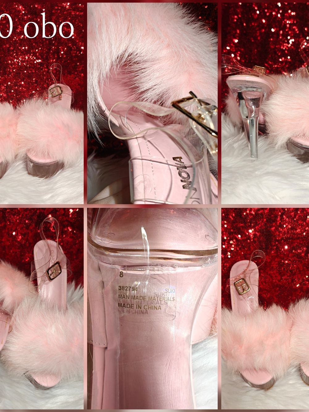 Cape Robbin Pink Faux Fur Platform Heels